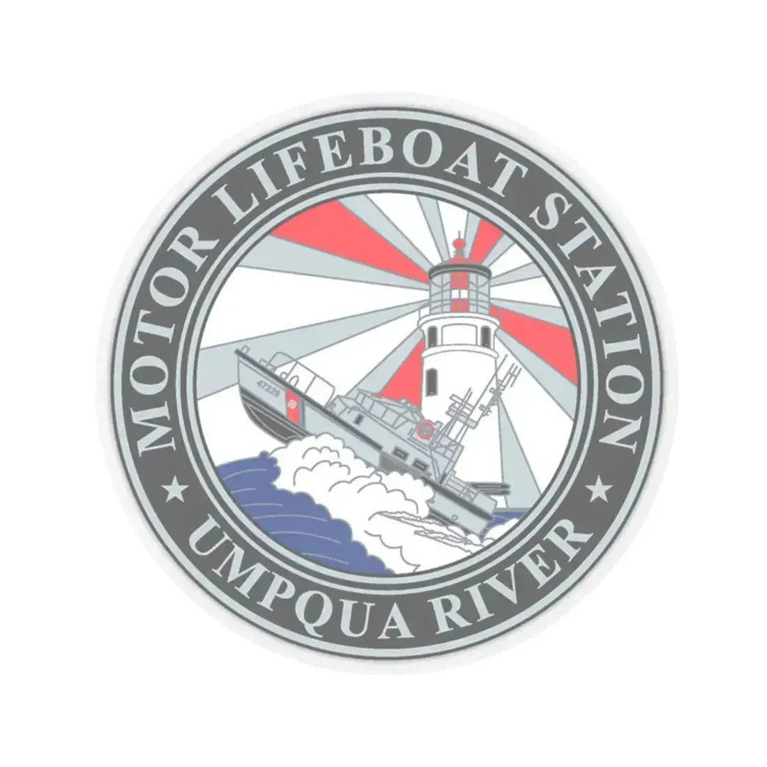 MLSTA Umpqua River (U.S. Coast Guard) STICKER Vinyl Kiss-Cut Decal 4 Inch Transparent - The Sticker Space