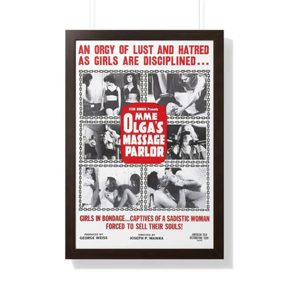 MME OLGA'S MASSAGE PARLOR 1965 - Framed Movie Poster - The Sticker Space