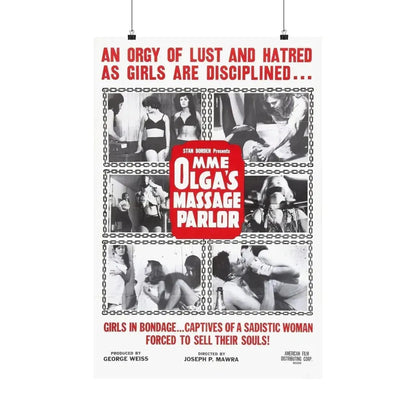MME OLGA'S MASSAGE PARLOR 1965 - Paper Movie Poster 20″ x 30″ Matte - The Sticker Space