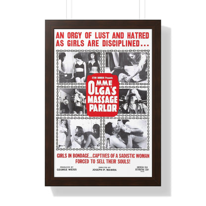 MME OLGA'S MASSAGE PARLOR 1965 - Framed Movie Poster-16″ x 24″-The Sticker Space