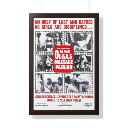 MME OLGA'S MASSAGE PARLOR 1965 - Framed Movie Poster-20" x 30"-The Sticker Space