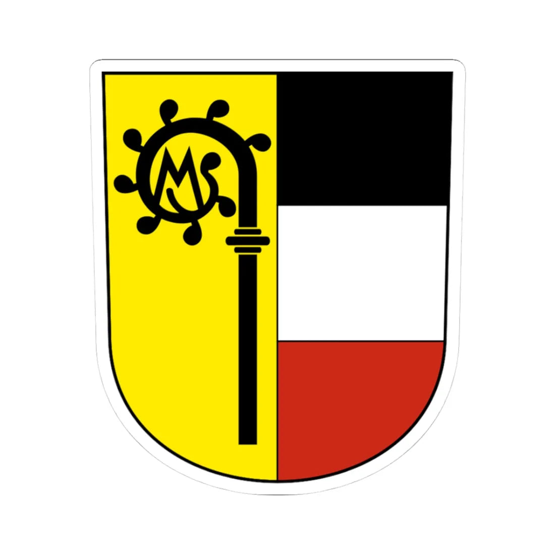 MümliswilRamiswil-blazon (Switzerland) (Coat of Arms) STICKER Vinyl Kiss-Cut Decal 3 Inch White - The Sticker Space