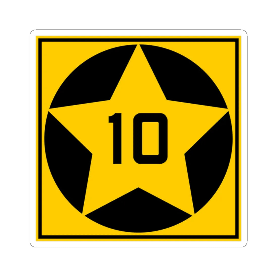 MN-10 1920 (Minnesota) (Road Sign) STICKER Vinyl Kiss-Cut Decal 2 Inch White - The Sticker Space