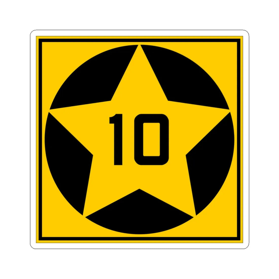 MN-10 1920 (Minnesota) (Road Sign) STICKER Vinyl Kiss-Cut Decal 3 Inch White - The Sticker Space