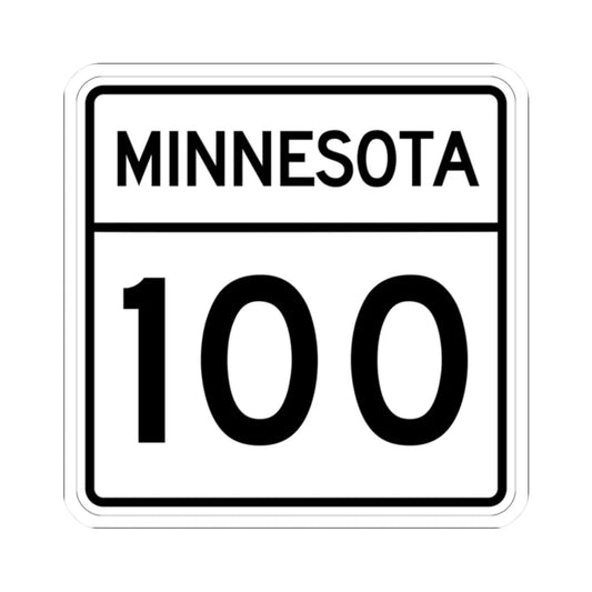 MN-100 1948 (Minnesota) (Road Sign) STICKER Vinyl Kiss-Cut Decal 2 Inch White - The Sticker Space