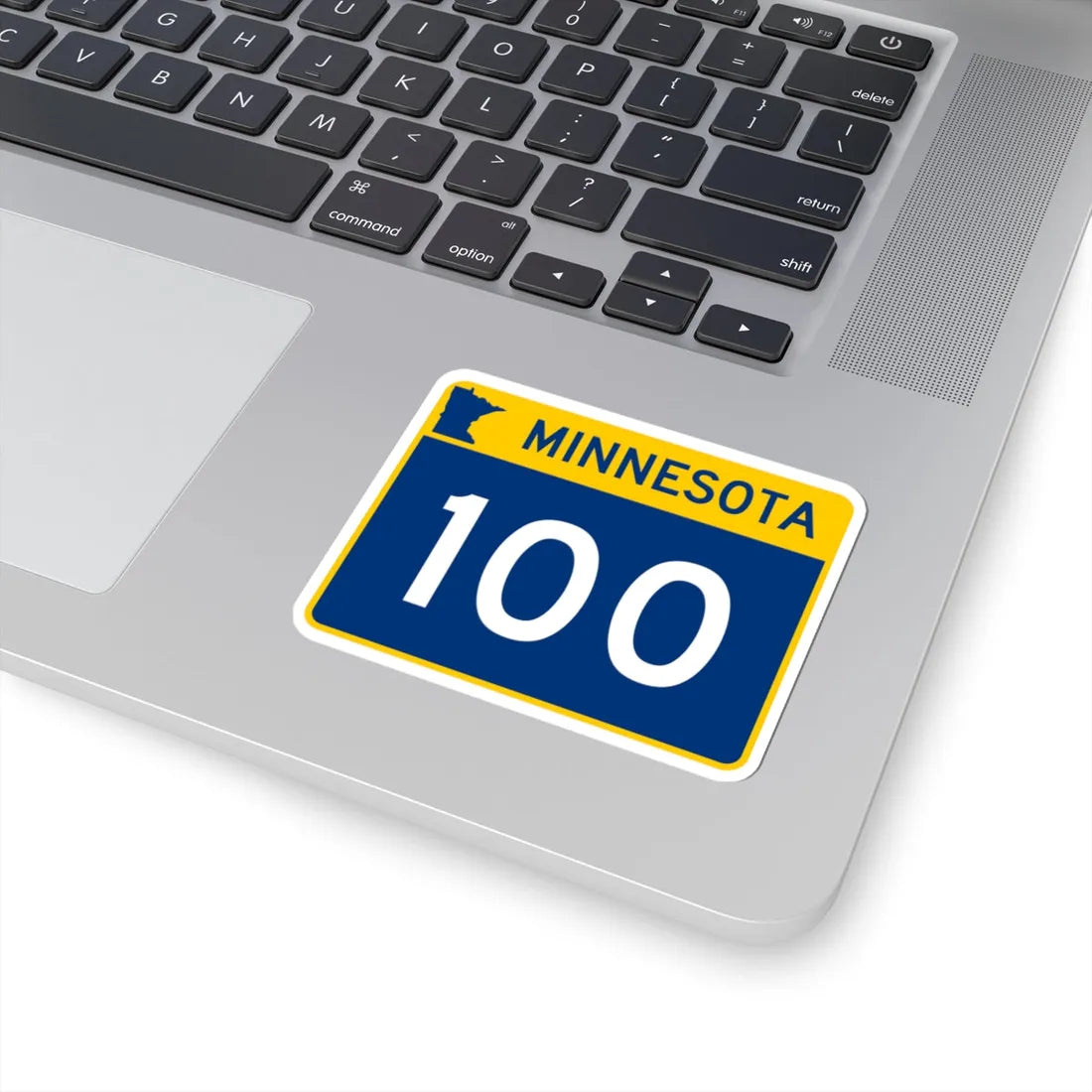 MN-100 wide (Minnesota) (Road Sign) STICKER Vinyl Kiss-Cut Decal - The Sticker Space