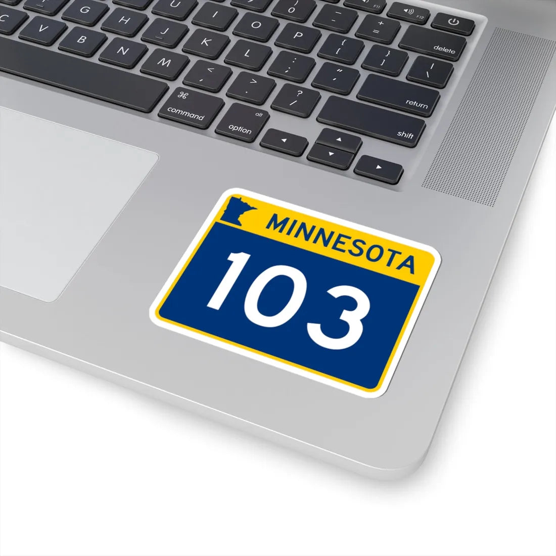 MN-103 wide (Minnesota) (Road Sign) STICKER Vinyl Kiss-Cut Decal - The Sticker Space