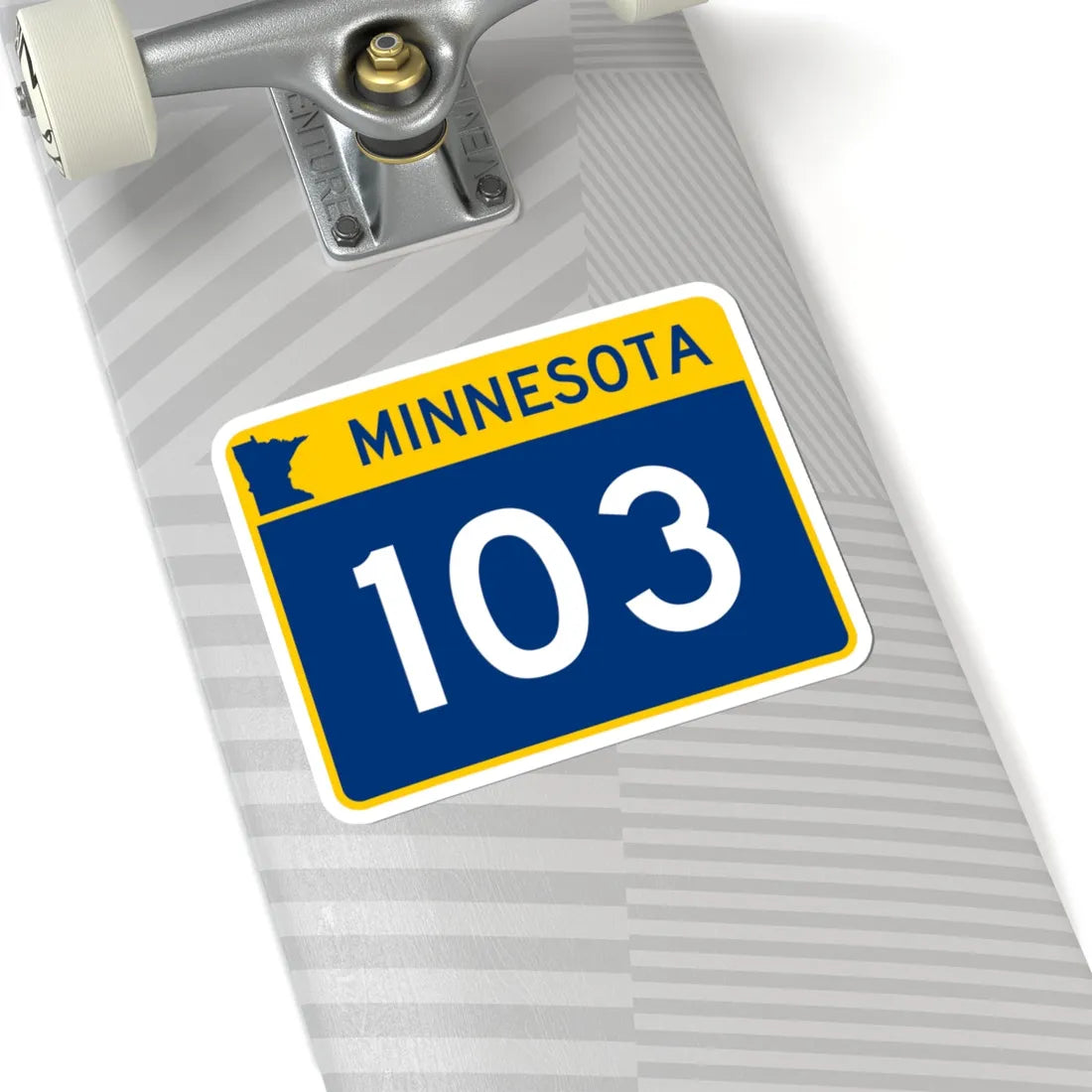 MN-103 wide (Minnesota) (Road Sign) STICKER Vinyl Kiss-Cut Decal - The Sticker Space