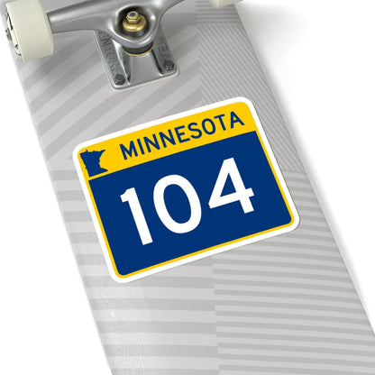 MN-104 wide (Minnesota) (Road Sign) STICKER Vinyl Kiss-Cut Decal - The Sticker Space
