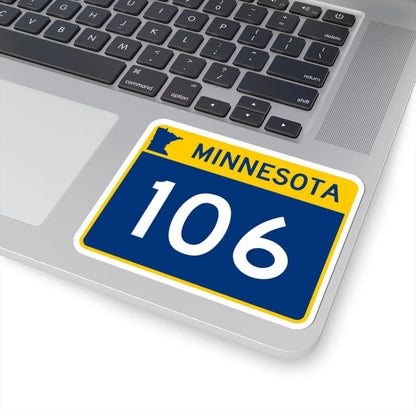 MN-106 wide (Minnesota) (Road Sign) STICKER Vinyl Kiss-Cut Decal - The Sticker Space
