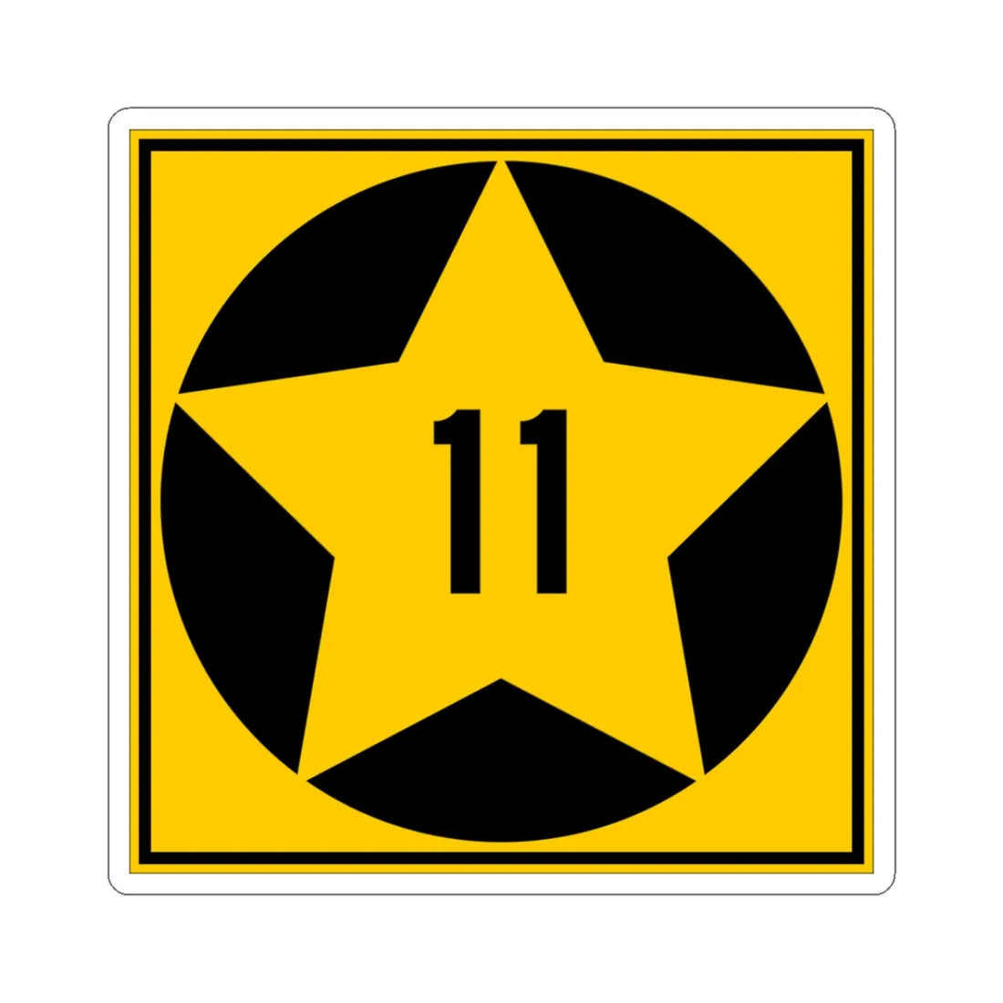 MN-11 1920 (Minnesota) (Road Sign) STICKER Vinyl Kiss-Cut Decal 3 Inch White - The Sticker Space