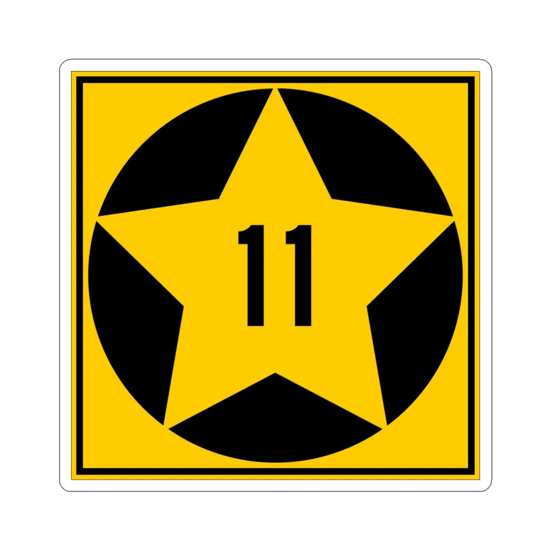 MN-11 1920 (Minnesota) (Road Sign) STICKER Vinyl Kiss-Cut Decal 6 Inch White - The Sticker Space
