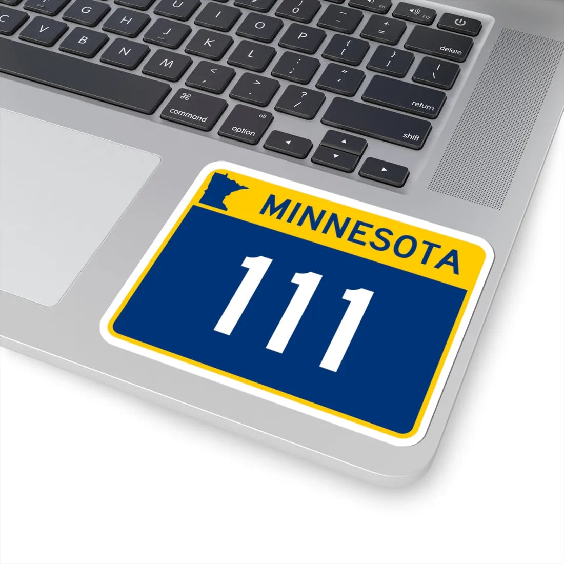 MN-111 wide (Minnesota) (Road Sign) STICKER Vinyl Kiss-Cut Decal - The Sticker Space