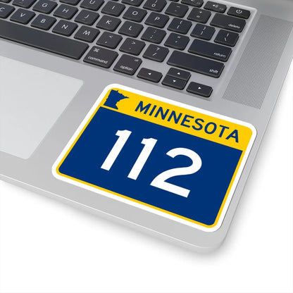 MN-112 wide (Minnesota) (Road Sign) STICKER Vinyl Kiss-Cut Decal - The Sticker Space