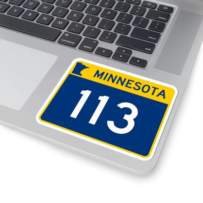 MN-113 wide (Minnesota) (Road Sign) STICKER Vinyl Kiss-Cut Decal - The Sticker Space