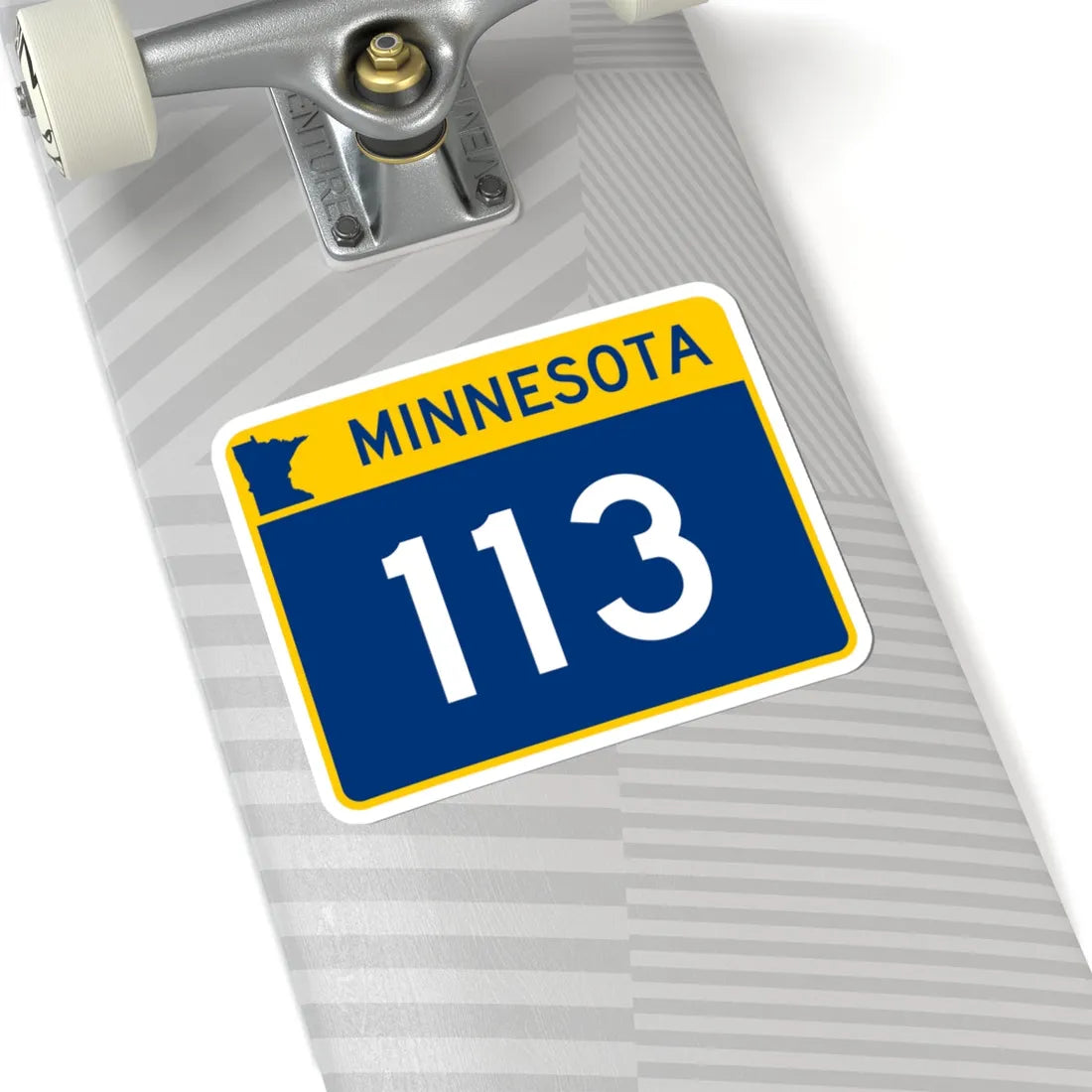 MN-113 wide (Minnesota) (Road Sign) STICKER Vinyl Kiss-Cut Decal - The Sticker Space