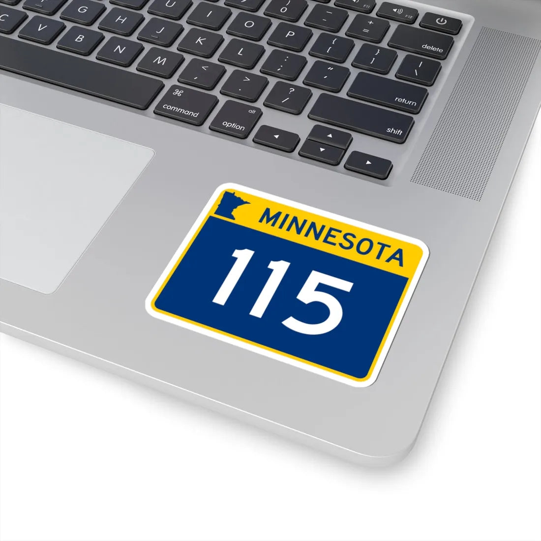 MN-115 wide (Minnesota) (Road Sign) STICKER Vinyl Kiss-Cut Decal - The Sticker Space