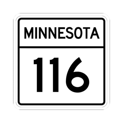 MN-116 1948 (Minnesota) (Road Sign) STICKER Vinyl Kiss-Cut Decal 2 Inch White - The Sticker Space