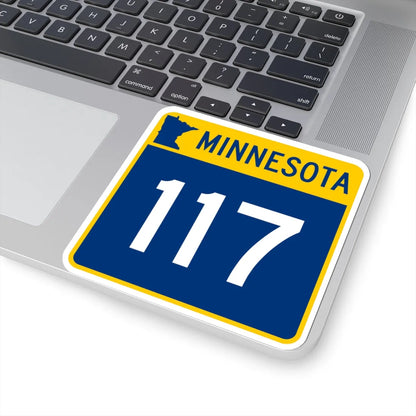 MN-117 (Minnesota) (Road Sign) STICKER Vinyl Kiss-Cut Decal - The Sticker Space