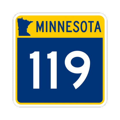 MN-119 (Minnesota) (Road Sign) STICKER Vinyl Kiss-Cut Decal 6 Inch White - The Sticker Space