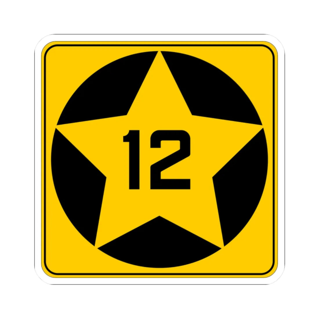 MN-12 1920 (Minnesota) (Road Sign) STICKER Vinyl Kiss-Cut Decal 2 Inch White - The Sticker Space