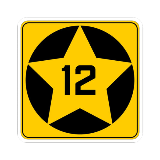 MN-12 1920 (Minnesota) (Road Sign) STICKER Vinyl Kiss-Cut Decal 2 Inch White - The Sticker Space