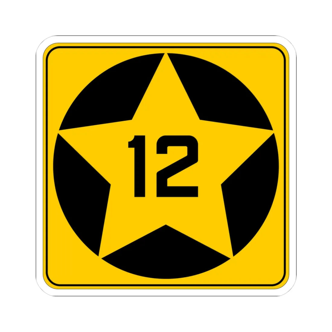 MN-12 1920 (Minnesota) (Road Sign) STICKER Vinyl Kiss-Cut Decal 3 Inch White - The Sticker Space