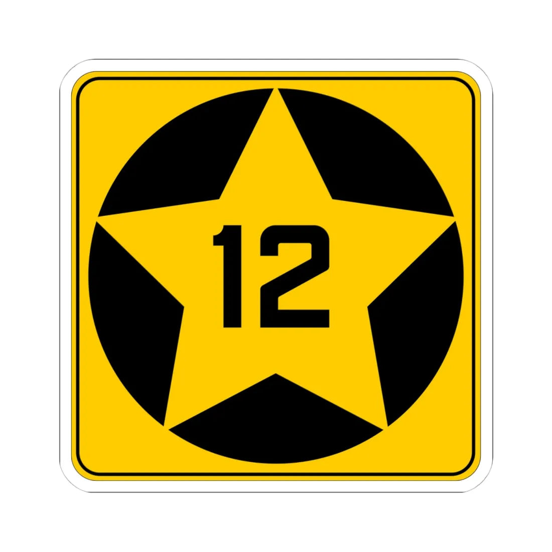 MN-12 1920 (Minnesota) (Road Sign) STICKER Vinyl Kiss-Cut Decal 4 Inch White - The Sticker Space