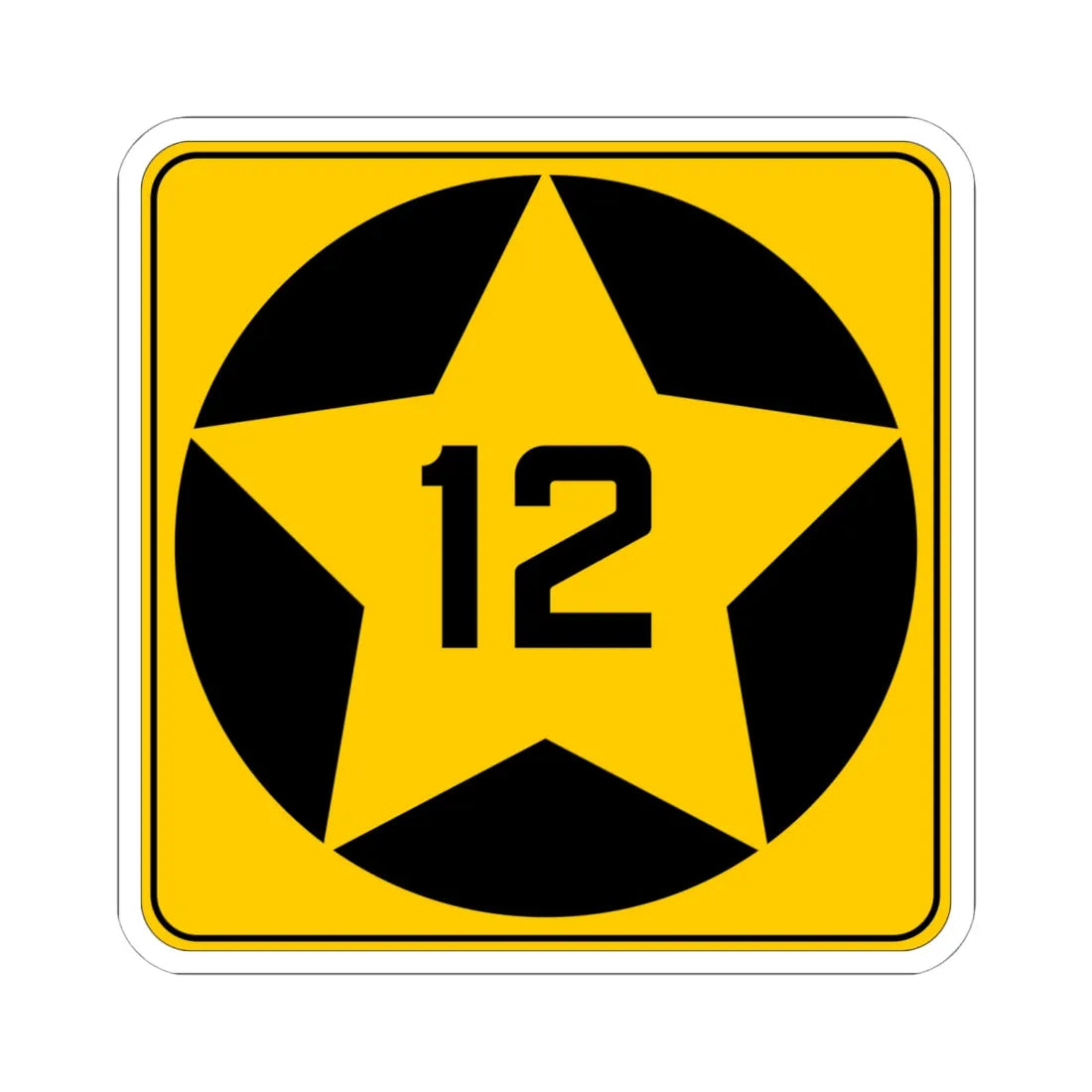 MN-12 1920 (Minnesota) (Road Sign) STICKER Vinyl Kiss-Cut Decal 6 Inch White - The Sticker Space