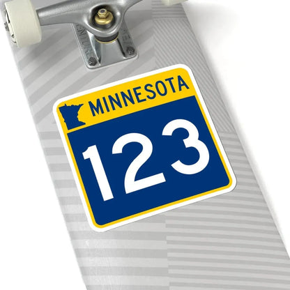 MN-123 (Minnesota) (Road Sign) STICKER Vinyl Kiss-Cut Decal - The Sticker Space