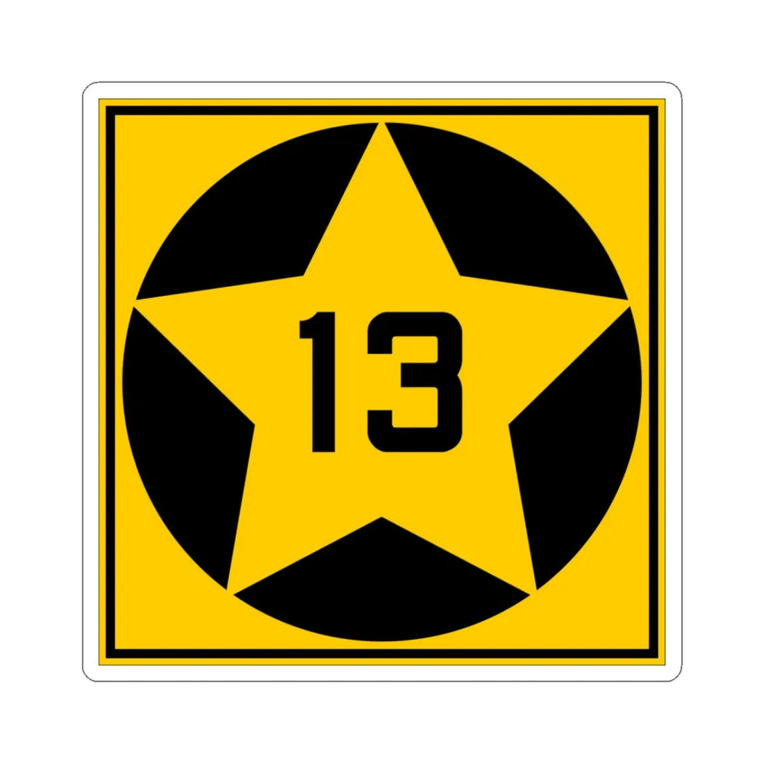 MN-13 1920 (Minnesota) (Road Sign) STICKER Vinyl Kiss-Cut Decal 3 Inch White - The Sticker Space