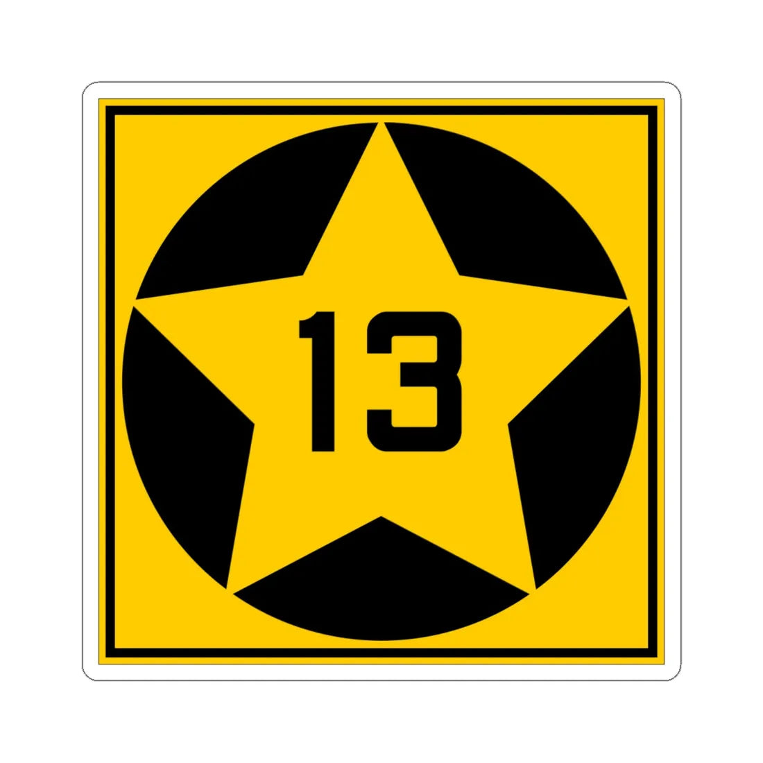 MN-13 1920 (Minnesota) (Road Sign) STICKER Vinyl Kiss-Cut Decal 6 Inch White - The Sticker Space