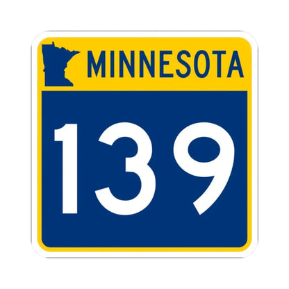 MN-139 (Minnesota) (Road Sign) STICKER Vinyl Kiss-Cut Decal 2 Inch White - The Sticker Space