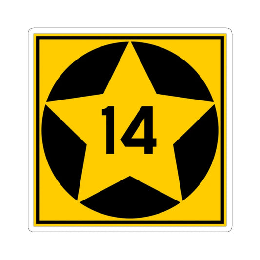 MN-14 1920 (Minnesota) (Road Sign) STICKER Vinyl Kiss-Cut Decal 2 Inch White - The Sticker Space