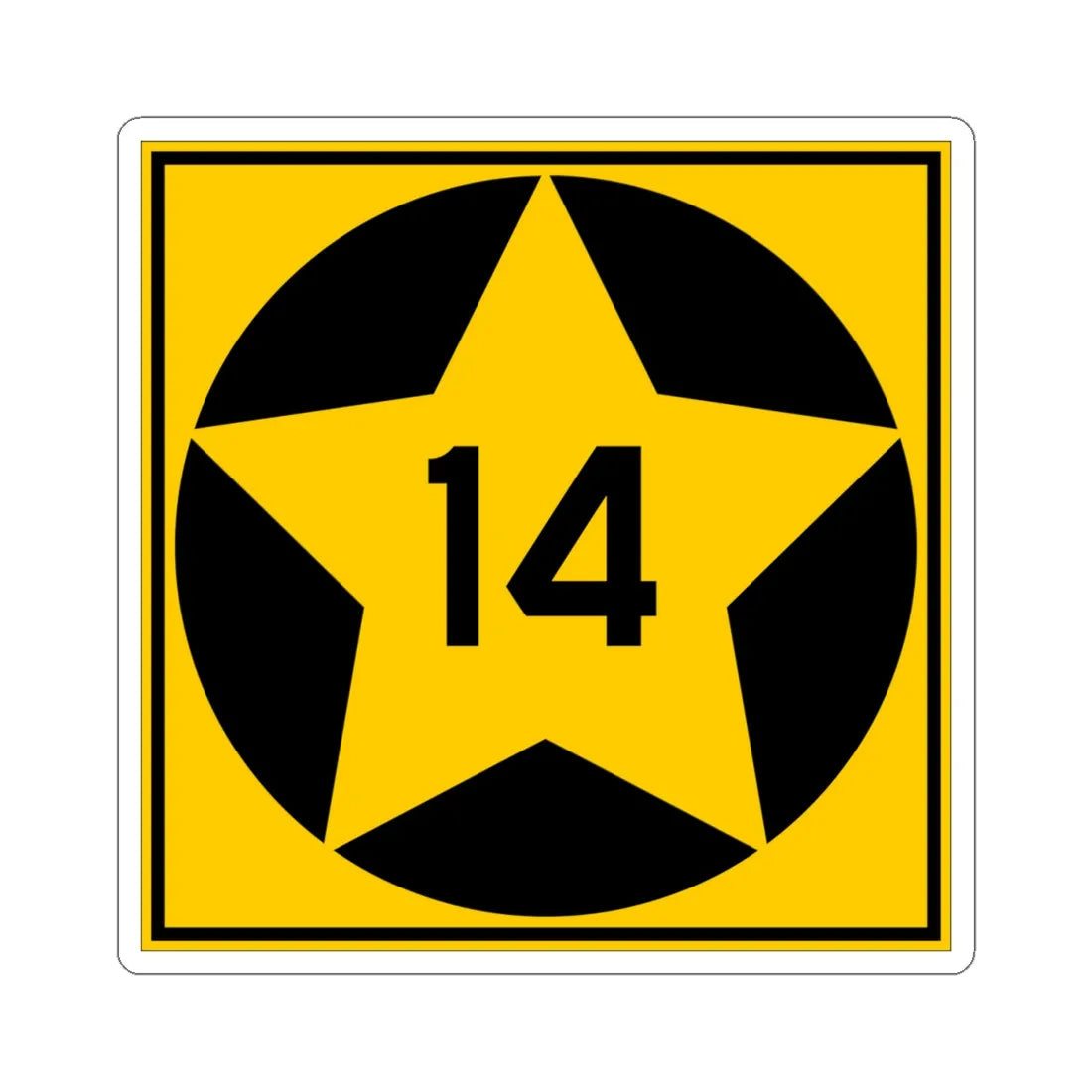 MN-14 1920 (Minnesota) (Road Sign) STICKER Vinyl Kiss-Cut Decal 4 Inch White - The Sticker Space