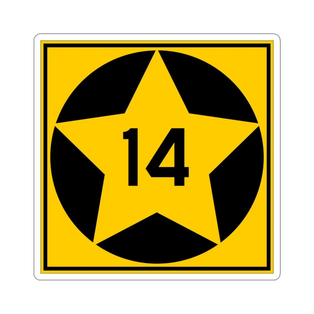 MN-14 1920 (Minnesota) (Road Sign) STICKER Vinyl Kiss-Cut Decal 6 Inch White - The Sticker Space