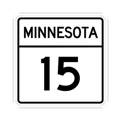 MN-15 1948 (Minnesota) (Road Sign) STICKER Vinyl Kiss-Cut Decal 2 Inch White - The Sticker Space