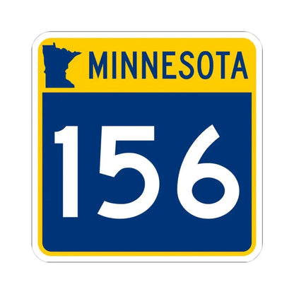 MN-156 (Minnesota) (Road Sign) STICKER Vinyl Kiss-Cut Decal 4 Inch White - The Sticker Space
