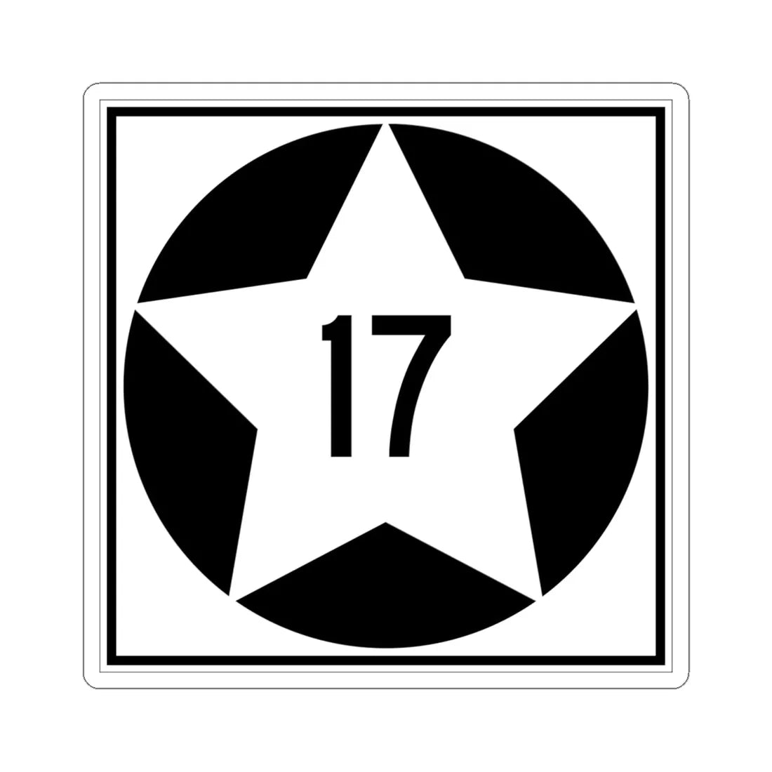 MN-17 1934 (Minnesota) (Road Sign) STICKER Vinyl Kiss-Cut Decal 6 Inch White - The Sticker Space