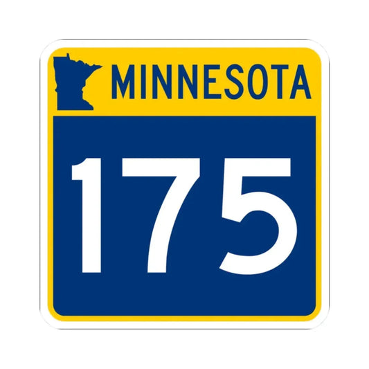 MN-175 (Minnesota) (Road Sign) STICKER Vinyl Kiss-Cut Decal 2 Inch White - The Sticker Space