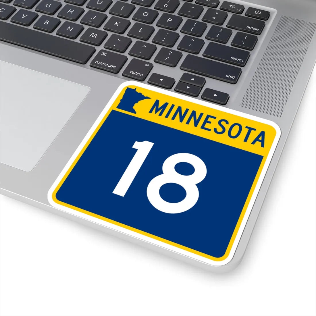 MN-18 (Minnesota) (Road Sign) STICKER Vinyl Kiss-Cut Decal - The Sticker Space