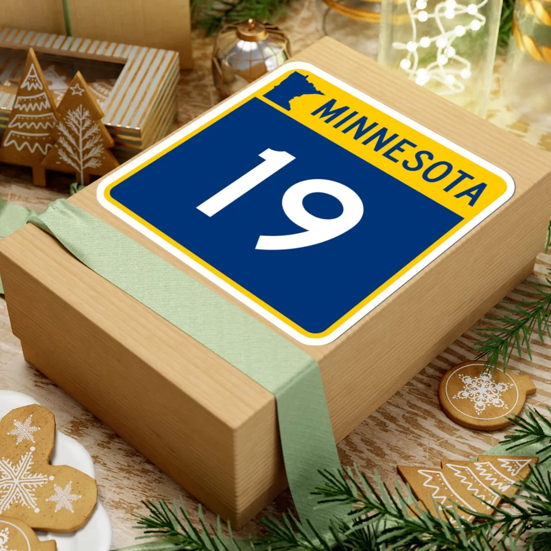 MN-19 (Minnesota) (Road Sign) STICKER Vinyl Kiss-Cut Decal - The Sticker Space