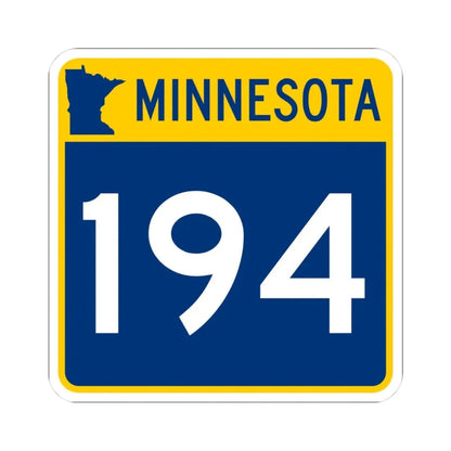 MN-194 (Minnesota) (Road Sign) STICKER Vinyl Kiss-Cut Decal 3 Inch White - The Sticker Space
