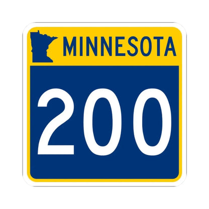 MN-200 (Minnesota) (Road Sign) STICKER Vinyl Kiss-Cut Decal 2 Inch White - The Sticker Space