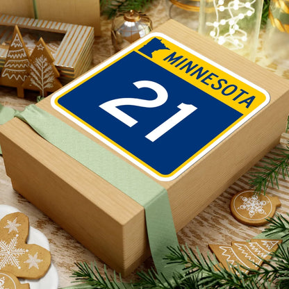 MN-21 (Minnesota) (Road Sign) STICKER Vinyl Kiss-Cut Decal - The Sticker Space