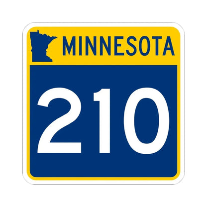 MN-210 (Minnesota) (Road Sign) STICKER Vinyl Kiss-Cut Decal 4 Inch White - The Sticker Space