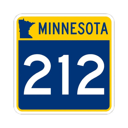MN-212 (Minnesota) (Road Sign) STICKER Vinyl Kiss-Cut Decal 6 Inch White - The Sticker Space