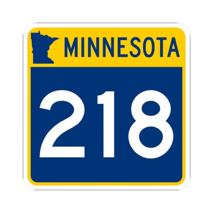 MN-218 (Minnesota) (Road Sign) STICKER Vinyl Kiss-Cut Decal 2 Inch White - The Sticker Space