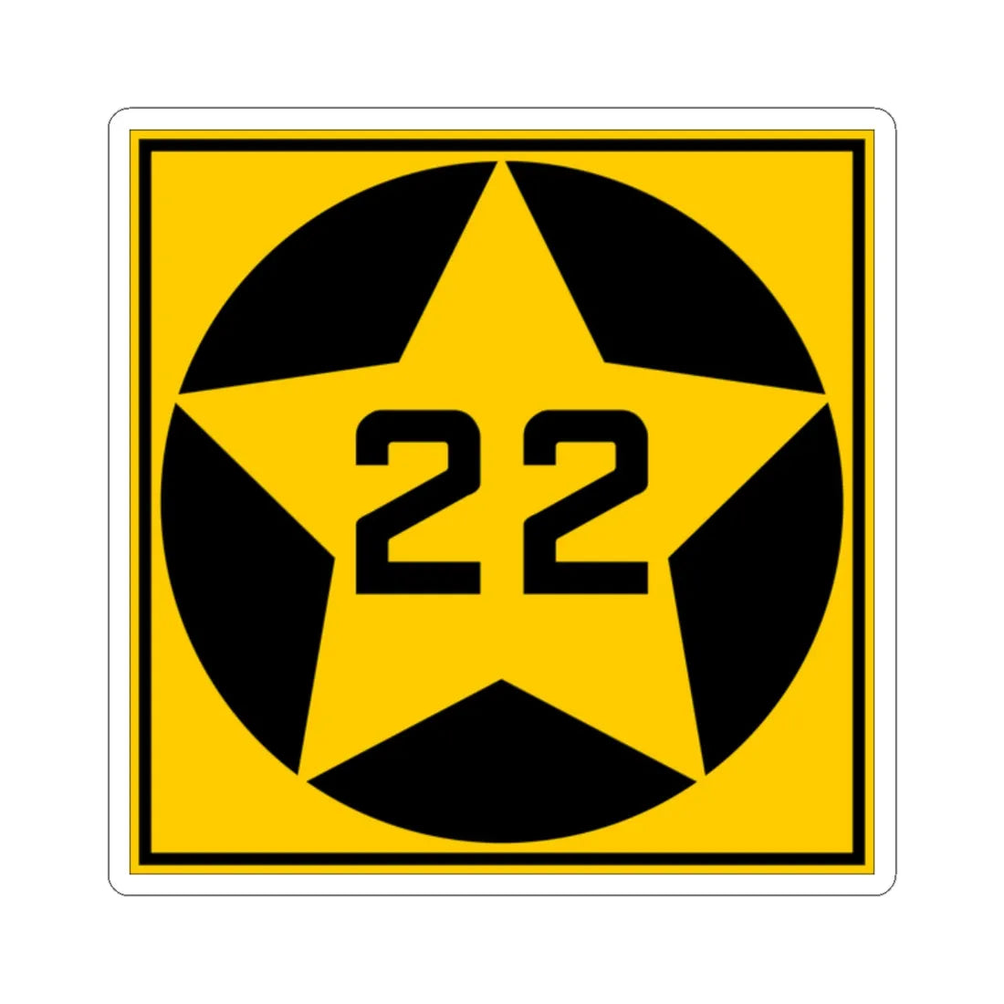 MN-22 1920 (Minnesota) (Road Sign) STICKER Vinyl Kiss-Cut Decal 2 Inch White - The Sticker Space