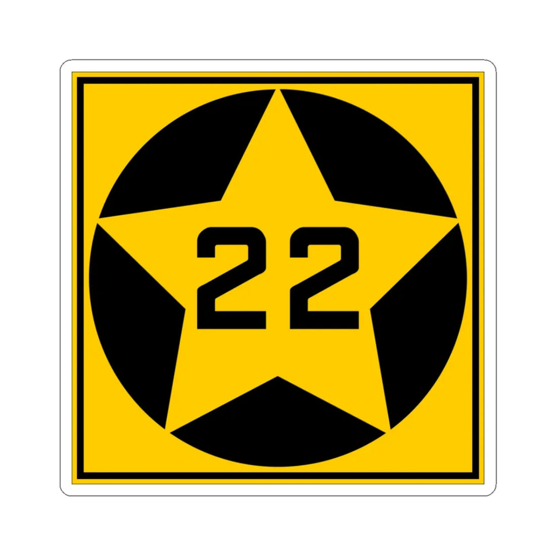 MN-22 1920 (Minnesota) (Road Sign) STICKER Vinyl Kiss-Cut Decal 3 Inch White - The Sticker Space